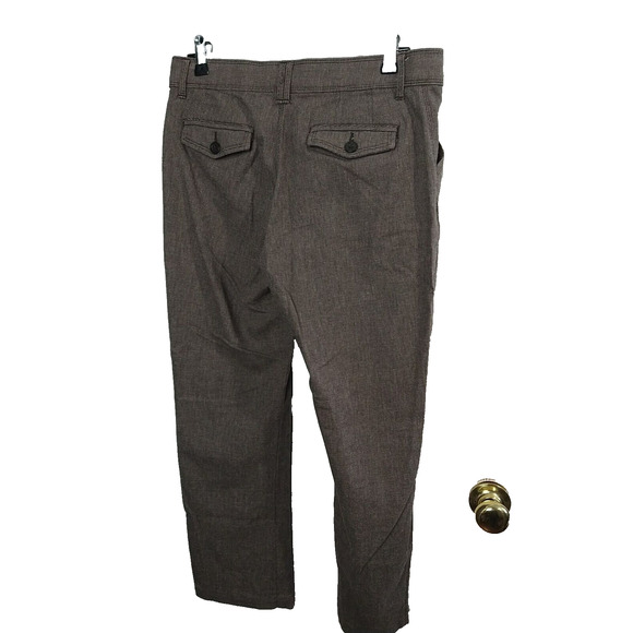 Lee Woman 10 Pant Trousers Brown Sinfully Soft Zip Button Slant Pockets - Picture 12 of 12